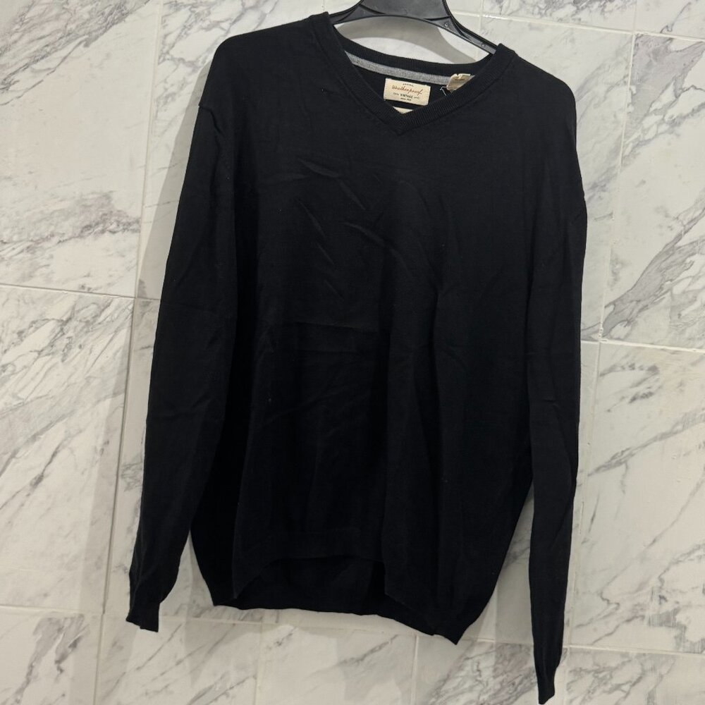 Weatherproof Cotton Cashmere V-Neck Sweater